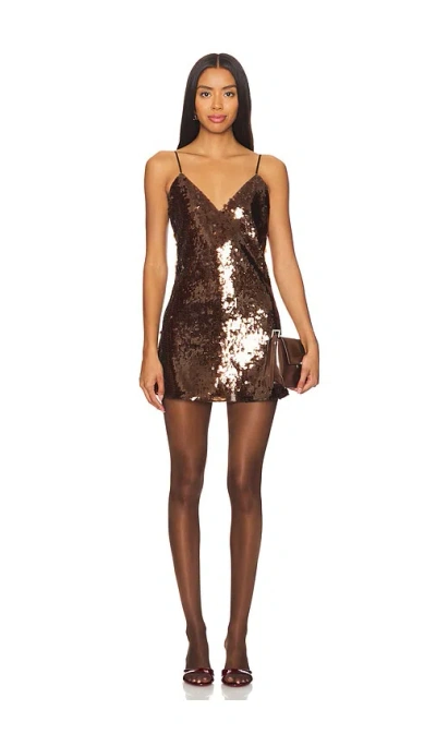 Retroféte Kleid Deserae In Deep Brown