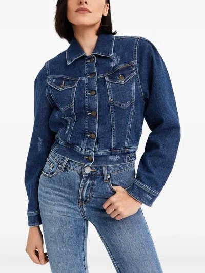 Retroféte Destiny Buttoned Denim Jacket In Blue