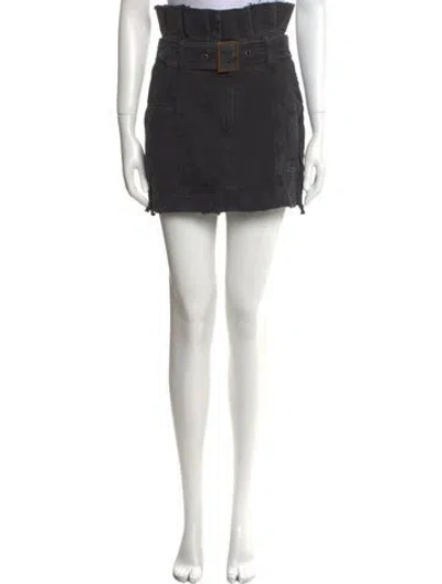 Pre-owned Retroféte Distressed Accents Mini Skirt In Black