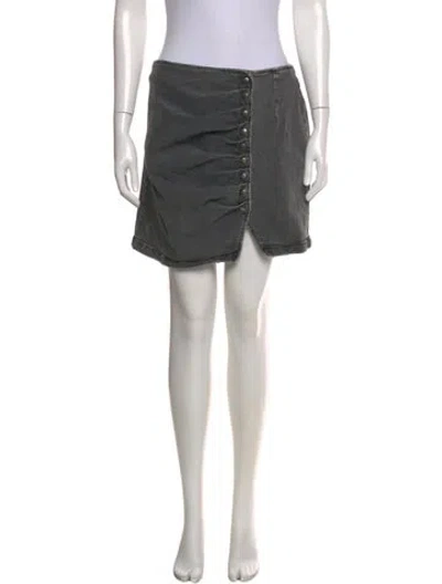 Pre-owned Retroféte Distressed Accents Mini Skirt In Black