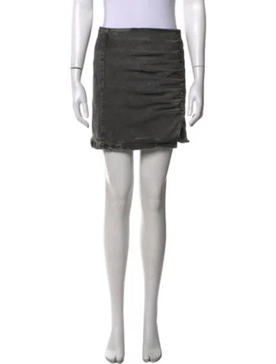 Pre-owned Retroféte Distressed Accents Mini Skirt In Black