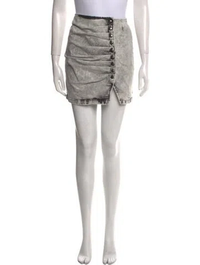 Pre-owned Retroféte Distressed Accents Mini Skirt W/ Tags In Multi