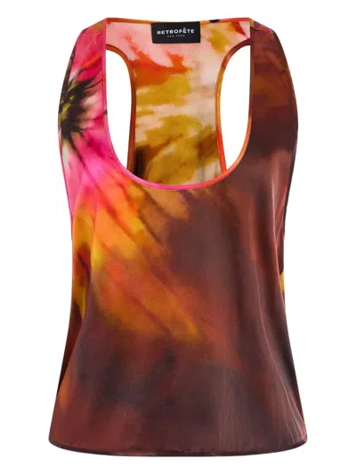 Retroféte Doris Sleeveless Top In Multi