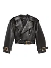 Retroféte Double-breasted Belted Jacket In Brown
