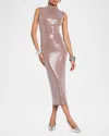 Retroféte Dove Dress In Truffle