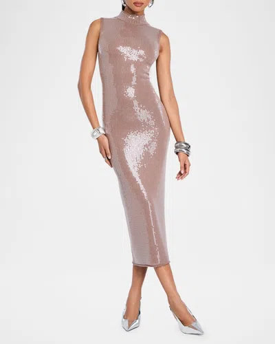 RETROFÉTE DOVE SEQUINED MIDI DRESS