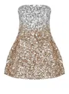 Retroféte Retrofete Retrofete Gold Dress With Sequined Detailing