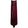 Retroféte Julia Cape Dress In Burgundy