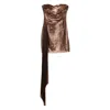 Retroféte Marcy Metallic-effect Pleated Dress In Gold