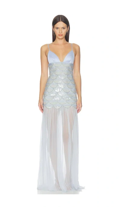 Retroféte Eileyn Embroidered Dress In Silver