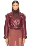Retroféte Einsley Leather Jacket In Port