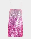 Retroféte Nolia Sequin Strapless Bodycon Mini Dress In Camellia Ombre