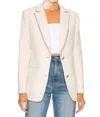 Retroféte Elfie Tweed Blazer In White In White