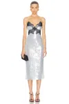 Retroféte Ellen Strapless Sequin Midi Dress