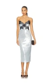 Retroféte Ellen Strapless Sequin Midi Dress