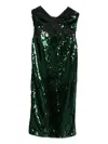 Retroféte Ellen Sequin Lace Midi Dress In Green