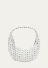 Retroféte Elodie Medium Embellished Top-handle Bag In White Silver
