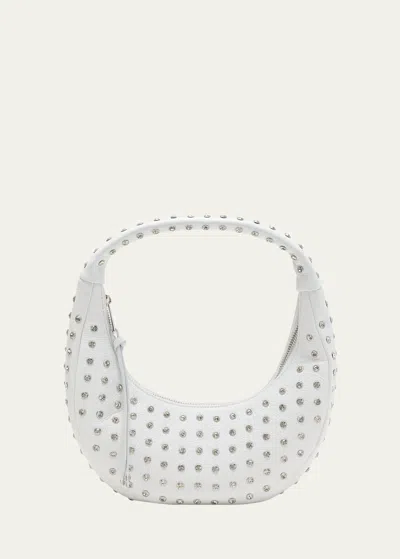 Retroféte Elodie Medium Embellished Top-handle Bag In White Silver