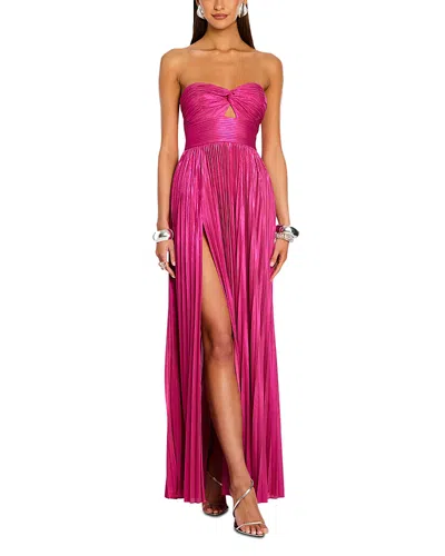 Retroféte Elora Strapless Dress In Hot Pink