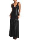 Retroféte Pleated Gown In Black