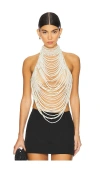Retroféte Elsie Pearl Top In White