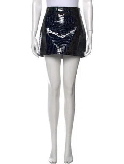 Pre-owned Retroféte Embossed Leather Mini Skirt