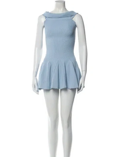 Pre-owned Retroféte Erica Mini Dress In Blue