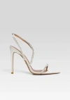 Retroféte 110mm Erminia Sandals In White/crystal