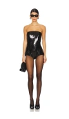 Retroféte Estella Sequin Romper In 블랙
