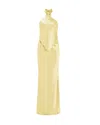 Retroféte Ester Satin Halter Dress In Yuzu