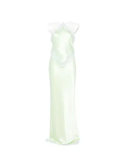 Retroféte Everly Lace-trim Dress In Green
