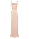 Retroféte Evita Bead-embellished Open-back Maxi Dress In Neutral