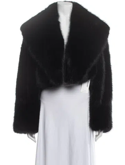 Pre-owned Retroféte Faux Fur Faux Fur Jacket In Black