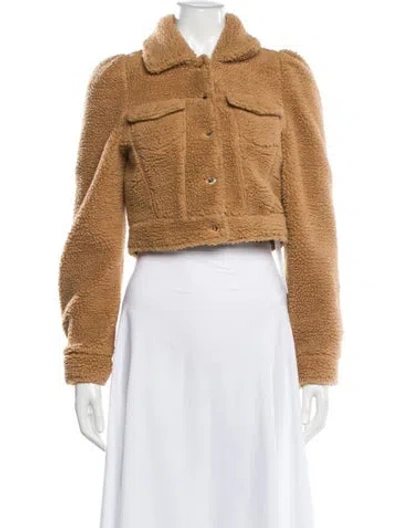 Pre-owned Retroféte Faux Fur Jacket In Brown