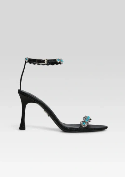 Retroféte Retrofête Felice Embellished Heel In Black/turquoise