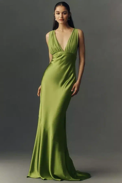 Retroféte Fig Maxi Dress In Green