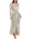 Retroféte Retrofete Flora Maxi Wrap Dress In Beige