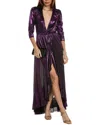 Retroféte Retrofête Flora Maxi Wrap Dress In Purple