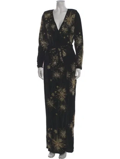 Pre-owned Retroféte Floral Print Long Dress W/ Tags In Multi