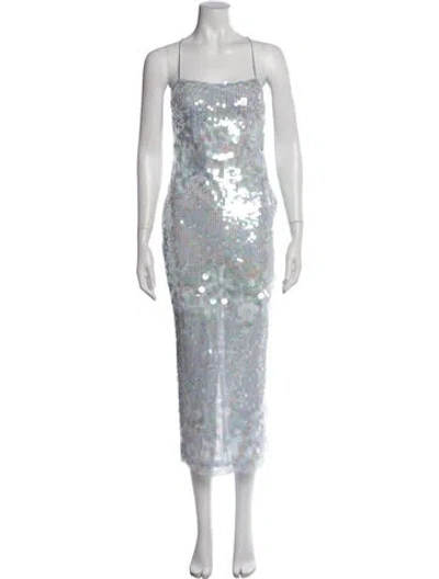 Pre-owned Retroféte Floral Print Long Dress W/ Tags In White