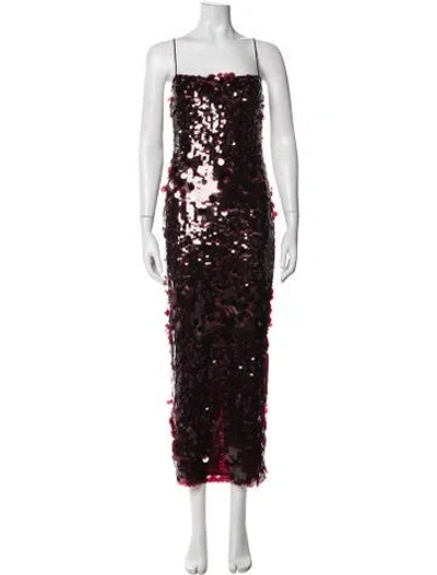 Pre-owned Retroféte Floral Print Midi Length Dress W/ Tags In Red