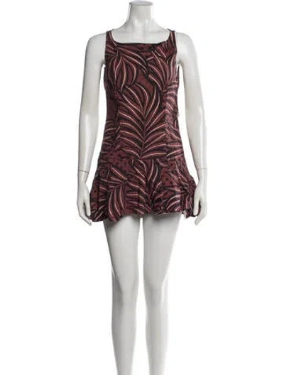Pre-owned Retroféte Floral Print Mini Dress In Multicolor