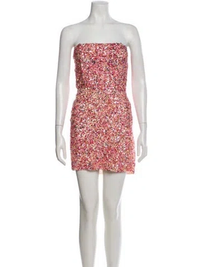 Pre-owned Retroféte Floral Print Mini Dress In Pink