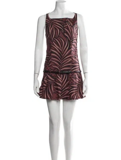 Pre-owned Retroféte Floral Print Mini Dress W/ Tags In Multicolor