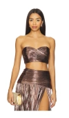 Retroféte Floriana Top In Brown