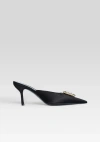 Retroféte Retrofête Francesca Kitten Mule In Black With Crystal