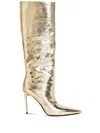 Retroféte Frida 110mm Leather Boots In Gold