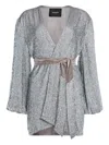 Retroféte Gabrielle Sequin Mini Dress In Gray