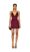 Retroféte Giavanna Mini Dress In Port In Burgandy