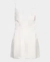 Retroféte Giavanna Plunging Satin Mini Dress